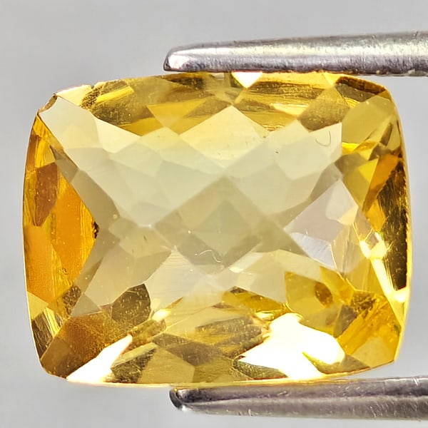 Natural Yellow Citrine Gemstones 2.78 Ct. Cushion Checkerboard Cut 10.1 x 8.2 Mm.: Product ID: 801815219 Product Name: Natural Citrine Weight: 2.78 CT. Size: 10.1 x 8.2 x 5.2 MM. Shape: Cushion Checkerboard Cut Color: Yellow Clarity:VVS - VSI Luster: Good Gems Origin: Brazil Treatme