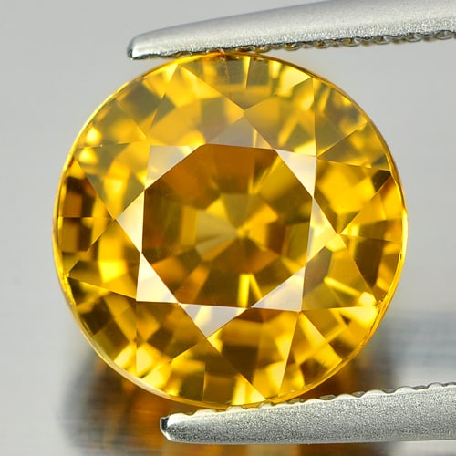 Natural Yellow Zircon Gemstones 7.08 Ct. Clean Round Shape 9.8 Mm.: Product ID: 807730627 Product Name: Natural Zircon Weight: 7.08 CT. Size: 9.8 x 9.8 x 7 MM. Shape: Round Color: Yellow Clarity:IF Luster: Very Good Gems Origin: Cambodia Treatment: Heated Crystal Stru