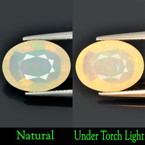 Natural Multi Color Opal Gemstones 5.10 Ct. Oval Shape 14.4 x 11 Mm.: Product ID: 818709043 Product Name: Natural Opal Weight: 5.10 CT. Size: 14.4 x 11 x 7.8 MM. Shape: Oval Color: Multi-Color Clarity:Semi - Transparent Luster: Iridescent Gems Origin: Ethiopia Treatment