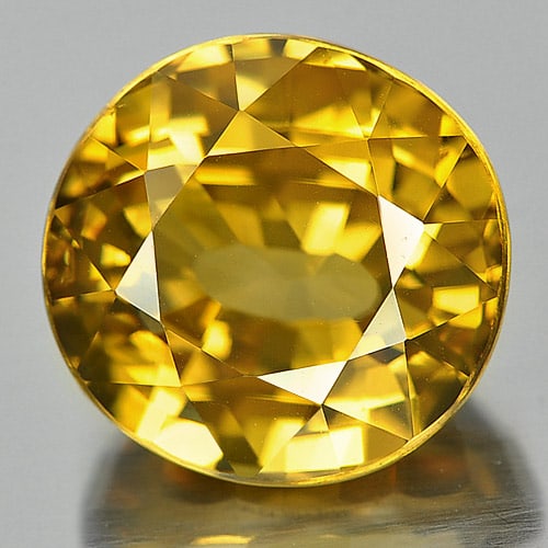 Natural Yellow Zircon Gemstones 12.09 Ct. VVS Oval 12.4 x 12 Mm.: Product ID: 807728918 Product Name: Natural Zircon Weight: 12.09 CT. Size: 12.4 x 12 x 7.6 MM. Shape: Oval Color: Yellow Clarity:VVS Luster: Very Good Gems Origin: Cambodia Treatment: Heated Crystal S
