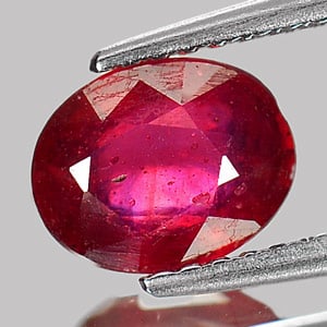Natural Purplish Red Ruby Gemstones 1.70 Ct. Oval Shape 7.8 x 6.2 Mm.: Product ID: 805929902 Product Name: Natural Ruby Weight: 1.70 CT. Size: 7.8 x 6.2 x 4 MM. Shape: Oval Color: Purplish Red Clarity:SI Luster: Good Gems Origin: Madagascar Treatment: Heated (Lead-glass 