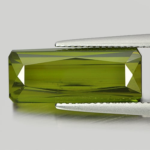 Natural Green Tourmaline Gemstones 10.32 Ct. VVS Octagon Shape 18.5 x 7.7 Mm. (1 of 3)