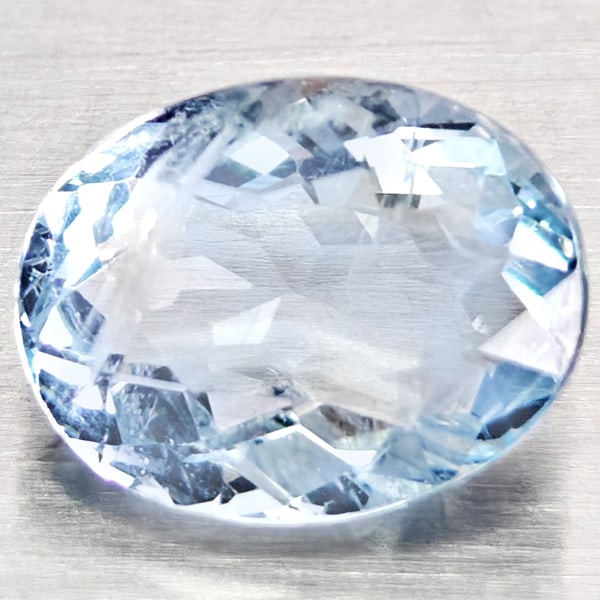 Natural Baby Blue Aquamarine Gemstones 1.32 Ct. Oval Shape 7.9 x 6.3 Mm. (1 of 3)