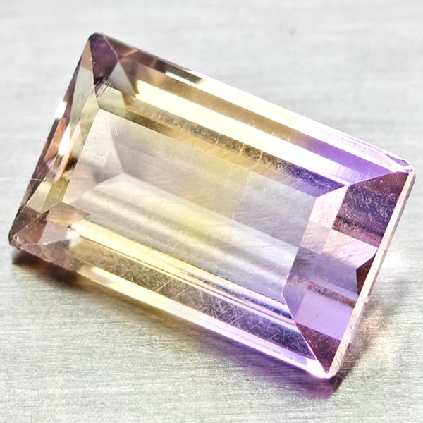Natural Bi Color Ametrine Gemstones 2.96 Ct. Baguette Shape 11 x 6.9 Mm. - 2