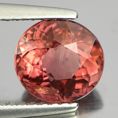 Natural Orangish Pink Tourmaline Gemstones 1.88 Ct. Oval Shape 7.6 x 7.1 Mm.: Product ID: 807231475 Product Name: Natural Tourmaline Weight: 1.88 CT. Size: 7.6 x 7.1 x 5.3 MM. Shape: Oval Color: Orangish Pink Clarity:SI1 Luster: Good Gems Origin: Nigeria Treatment: Unheated Cry