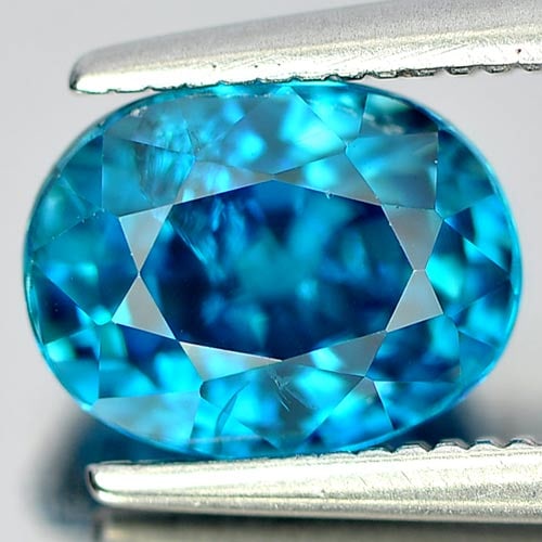 Natural Blue Color Zircon Gemstones 2.72 Ct. Oval Shape 8.1 x 6.3 Mm.: Product ID: 807720979 Product Name: Natural Zircon Weight: 2.72 CT. Size: 8.1 x 6.3 x 5.1 MM. Shape: Oval Color: Blue Clarity:SI1 Luster: Good Gems Origin: Columbia Treatment: Heated Crystal Structure