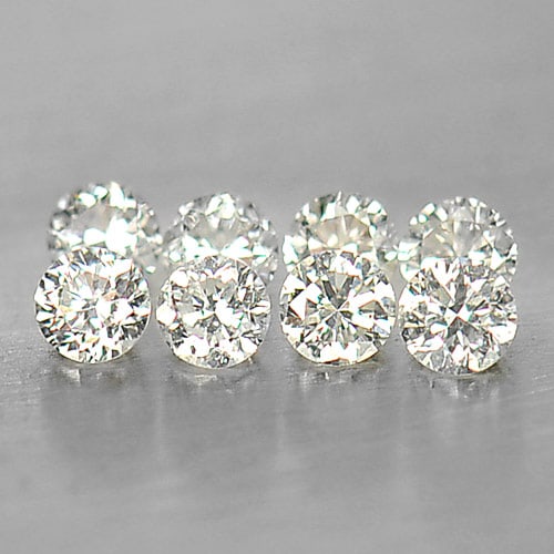 Natural White Diamond 0.18 Ct. 5 Pcs. Round Brilliant Cut Size 1.8 Mm.: Product ID: 802102787 Product Name: Natural Natural Diamond Weight: 0.18 CT. Size: 1.8 x 1.8 x 1.2 MM. Shape: Round Brilliant Cut Color: D Clarity:VSI Luster: Scintillating Gems Origin: Belgium Treatm