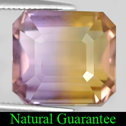 Natural Bi Color Ametrine Gemstones 9.86 Ct. Clean Octagon Shape 12.1 x 11 Mm.: Product ID: 800407218 Product Name: Natural Ametrine Weight: 9.86 CT. Size: 12.1 x 11 x 8.8 MM. Shape: Octagon Color: Bi - Color Clarity:IF Luster: Very Good Gems Origin: Bolivia Treatment: Unheated C