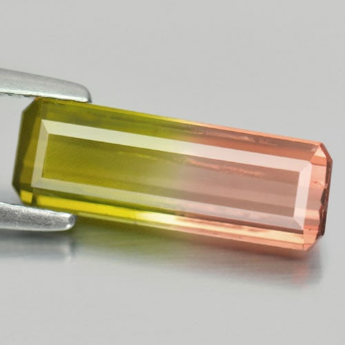Natural Bi Color Tourmaline Gemstones 2.48 Ct. Octagon Shape14.8 x 5.2 Mm.: Product ID: 807237843 Product Name: Natural Tourmaline Weight: 2.48 CT. Size: 14.8 x 5.2 x 3.3 MM. Shape: Octagon Color: Bi Color Clarity:VSI Luster: Very Good Gems Origin: Nigeria Treatment: Unheated