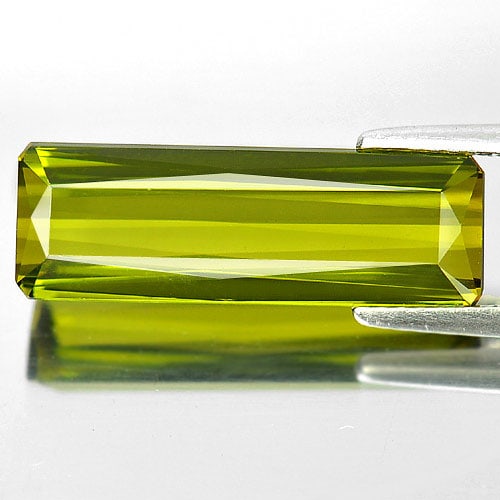 Natural Lime Green Tourmaline Gemstones 7.47 Ct. Octagon Shape 20 x 7 Mm.: Product ID: 807246706 Product Name: Natural Tourmaline Weight: 7.47 CT. Size: 20 x 7 x 5 MM. Shape: Octagon Color: Green Clarity:VVS Luster: Very Good Gems Origin: Nigeria Treatment: Unheated Crystal 