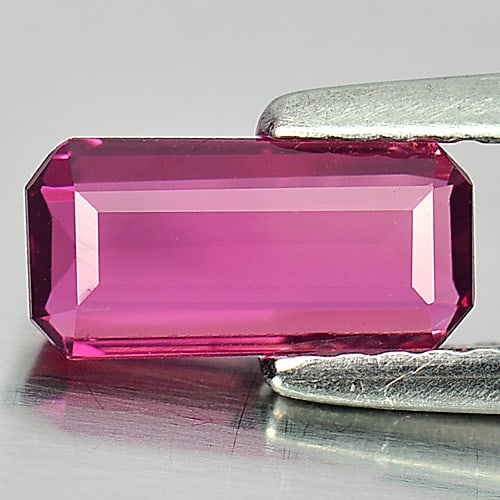 Natural Purplish Pink Tourmaline Gemstones 0.79 Ct. VVS Octagon Shape 8.5 x 4.2 Mm.: Product ID: 807244187 Product Name: Natural Tourmaline Weight: 0.79 CT. Size: 8.5 x 4.2 x 2.3 MM. Shape: Octagon Color: Pink Clarity:VVS Luster: Good Gems Origin: Nigeria Treatment: Unheated Crystal S