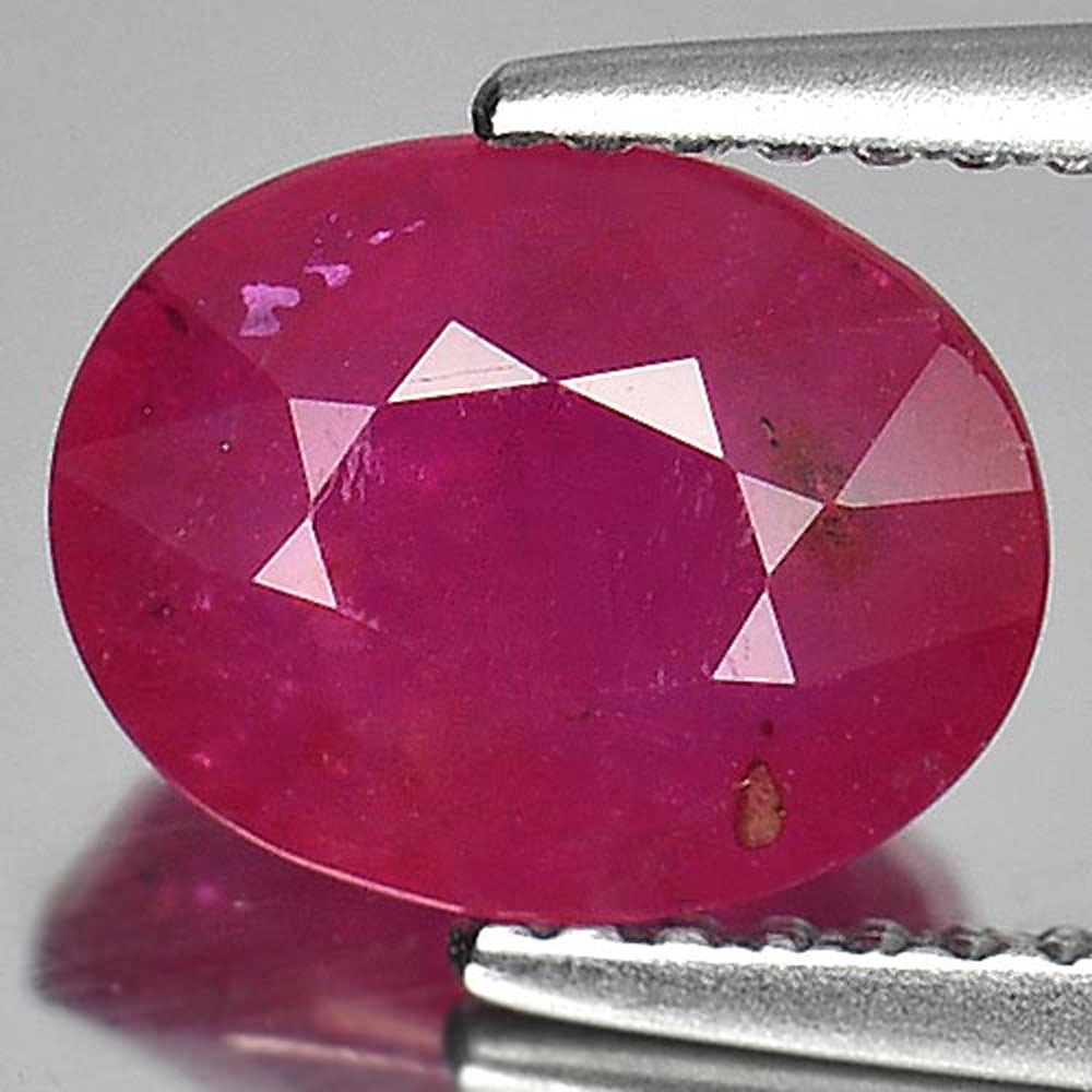 Natural Purplish Pink Ruby Gemstones 2.71 Ct. Oval Shape 9 x 7 Mm.: Product ID: 805926538 Product Name: Natural Ruby Weight: 2.71 CT. Size: 9 x 7 x 4 .5 MM. Shape: Oval Color: Pink Clarity:VSI Luster: Good Gems Origin: Mozambique Treatment: Heated Lead-glass filling C