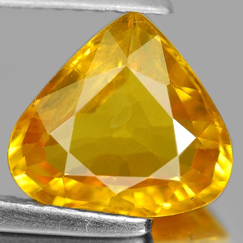 Natural Yellow Sapphire Gemstones 2.37 Ct. Clean Pear Shape 8.6 x 9.4 Mm. (1 of 3)