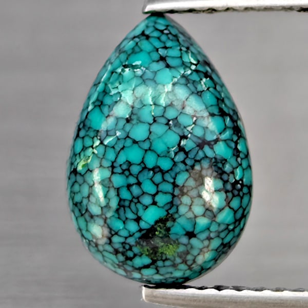 Natural Multi Color Green Turquoise Gemstones 2.65 Ct. Pear Shape Cabochon 12.3 x 8.5 Mm.: Product ID: 809100004 Product Name: Natural Gemstones Weight: 2.65 CT. Size: 12.3 x 8.5 x 4.1 MM. Shape: Pear Cabochon Color: Multi Color Green Clarity:Opaque Luster: Good Gems Origin: India Treatment