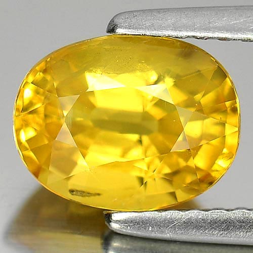 Natural Yellow Sapphire Gemstones 2.33 Ct. Oval Shape 8.5 x 6.6 Mm.: Product ID: 806149911 Product Name: Natural Yellow Sapphire Weight: 2.33 CT. Size: 8.5 x 6.6 x 4.8 MM. Shape: Oval Color: Yellow Clarity:SI Luster: Very Good Gems Origin: Thailand Treatment: Heated Cr