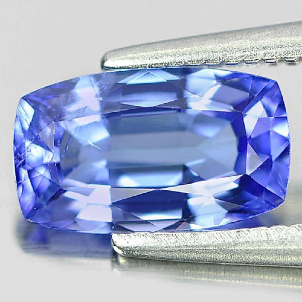 Natural Blue Tanzanite Gemstones 1.20 Ct. Cushion Shape 8.6 x 5.1 Mm.: Product ID: 807006371 Product Name: Natural Tanzanite Weight: 1.20 CT. Size: 8.6 x 5.1 x 3.2 MM. Shape: Cushion Color: Blue Clarity:SI1 Luster: Good Gems Origin: Tanzania Treatment: Heated Crystal Str
