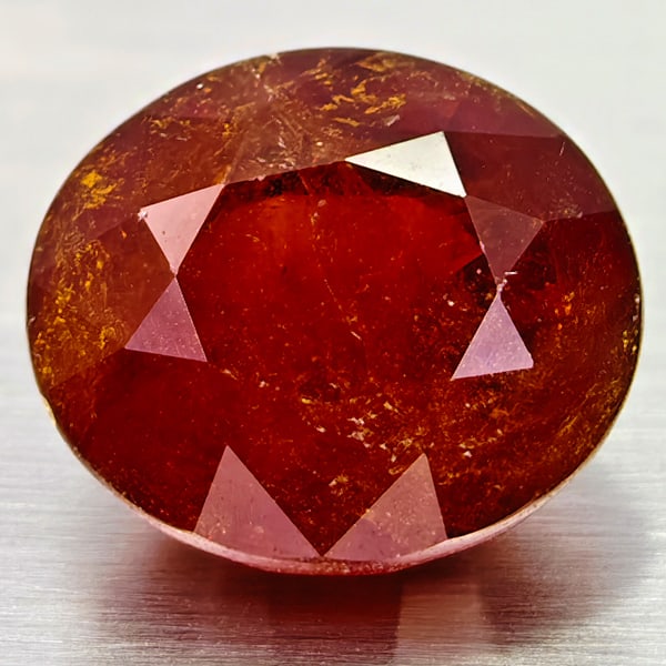 Natural Reddish Orange Spessatite Garnet Gemstones 14.27 Ct. Oval Shape 13.8 x 12.1 Mm.: Product ID: 102902806 Product Name: Natural Spessartine Weight: 14.27 CT. Size: 13.8 x 12.1 x 8.9 MM. Shape: Oval Color: Reddish Orange Clarity:SI Luster: Good Gems Origin: Madagascar Treatment: Unhea