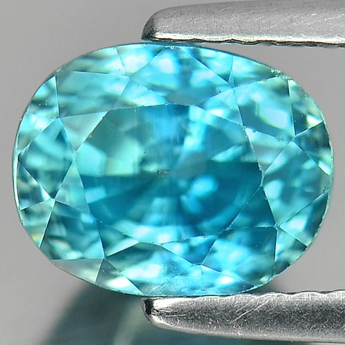 Natural Blue Zircon Gemstones 3.81 Ct. Oval Shape 8.3 x 6.6 Mm.: Product ID: 807720919 Product Name: Natural Zircon Weight: 3.81 CT. Size: 8.3 x 6.6 x 6.5 MM. Shape: Oval Color: Blue Clarity:VVS Luster: Very Good Gems Origin: Cambodia Treatment: Heated Crystal Stru