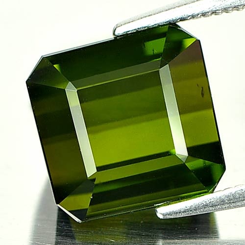 Natural Green Tourmaline Gemstones 6.06 Ct. Octagon Shape 9.7 x 9.7 Mm. - 2