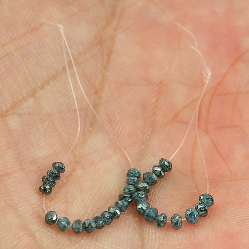 Natural Greenish Blue Diamond 2.08 Ct. 28 Pcs. Fancy Shape For Earring Jewelry: Product ID: 550000633 Product Name: Natural Enhanced Diamond Weight: 2.08 CT. Size: 2.1 - 2.4 x 1.9 To 2.3 - 2.5 x MM. Shape: Fancy Color: Greenish Blue Clarity:SI Luster: Scintillating Gems Origin: B