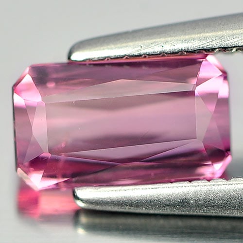 Natural Pink Tourmaline Gemstones 0.92 Ct. Octagon Shape 7 x 4 Mm.: Product ID: 807237107 Product Name: Natural Tourmaline Weight: 0.92 CT. Size: 7 x 4 x 3 MM. Shape: Octagon Color: Pink Clarity:VVS Luster: Good Gems Origin: Nigeria Treatment: Unheated Crystal Structu