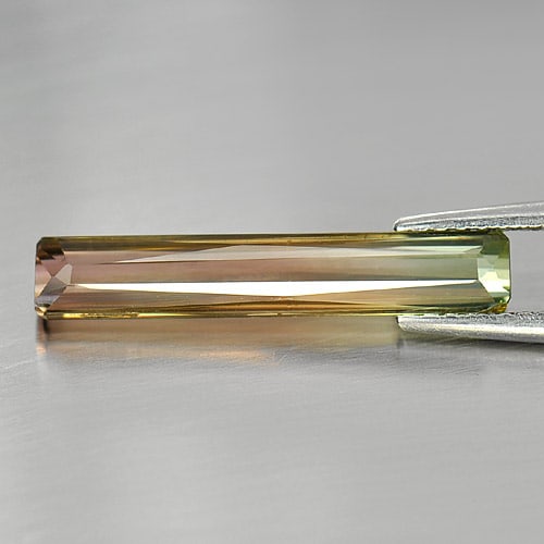 Natural Bi Color Tourmaline Gemstones 2.39 Ct. Clean Octagon Shape 19.5 x 3.5 Mm.: Product ID: 807243304 Product Name: Natural Tourmaline Weight: 2.39 CT. Size: 19.5 x 3.5 x 3.2 MM. Shape: Octagon Color: Bi Color Clarity:IF Luster: Good Gems Origin: Nigeria Treatment: Unheated Cryst