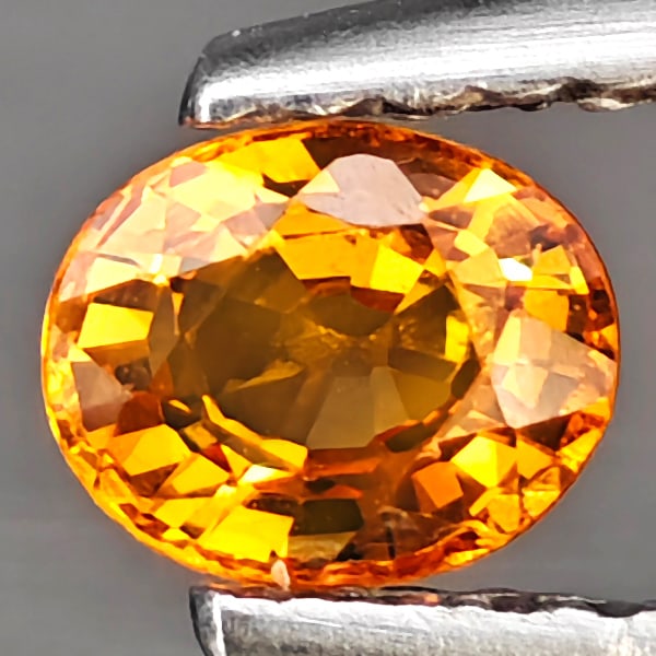 Natural Orange Songea Sapphire Gemstones 0.49 Ct. Oval Shape 5 x 4 Mm.: Product ID: 806163019 Product Name: Natural Fancy Color Sapphire Weight: 0.49 CT. Size: 5 x 4 x 2.8 MM. Shape: Oval Color: Orange Clarity:VSI Luster: Good Gems Origin: Tanzania Treatment: Heated Cryst