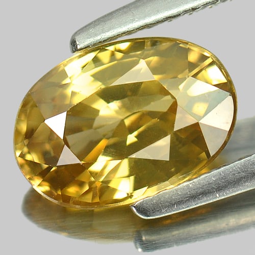 Natural Yellow Zircon Gemstones 2.58 Ct. Oval Shape 9.3 x 6.5 Mm.: Product ID: 807724639 Product Name: Natural Zircon Weight: 2.58 CT. Size: 9.3 x 6.5 x 4.5 MM. Shape: Oval Color: Yellow Clarity:VVS Luster: Good Gems Origin: Cambodia Treatment: Heated Crystal Structu