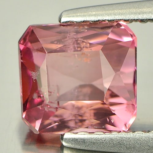 Natural Pink Tourmaline Gemstones 1.28 Ct. Octagon Shape 6.4 x 6 Mm.: Product ID: 807229844 Product Name: Natural Tourmaline Weight: 1.28 CT. Size: 6.4 x 6 x 4 MM. Shape: Octagon Color: Pink Clarity:SI Luster: Good Gems Origin: Nigeria Treatment: Unheated Crystal Struct