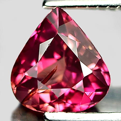 Natural Peach Pink Tourmaline Gemstones 0.70 Ct. Pear Shape 6.1 x 5.7 Mm. (1 of 3)