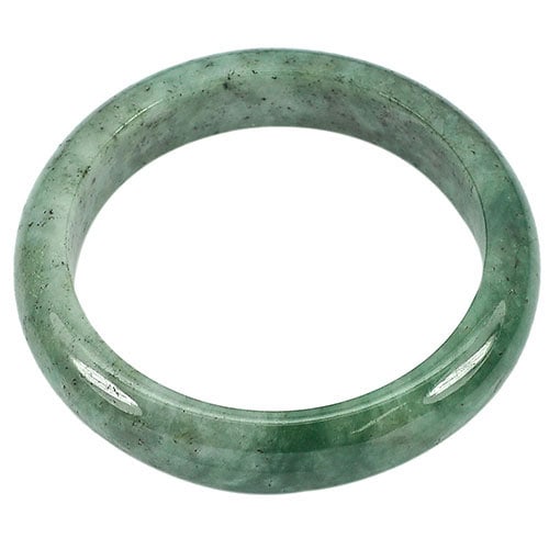 Natural Green Jade Gemstones Bangle 296.68 Ct. Diameter 57 Mm.: Product ID: 819813809 Product Name: Natural Jade Weight: 296.68 CT. Size: 71 x 57 x 14 MM. Shape: Round Color: Green Clarity:Opaque Luster: Good Gems Origin: Thailand Treatment: Unheated Crystal Struc