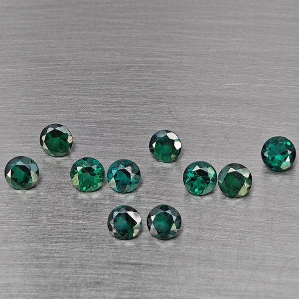 Natural Bluish Green Topaz Gemstones 3.16 Ct. 10 Pcs Round Shape 4.2 Mm.: Product ID: 807168881 Product Name: Natural Topaz Weight: 3.16 CT. Size: 4.2 x 4.2 x 2.7 MM. Shape: Round Color: Bluish Green Clarity:SI1 Luster: Good Gems Origin: Brazil Treatment: Treated Crystal St