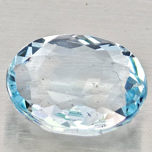 Natural Light Blue Aquamarine Gemstones 1.49 Ct. Oval Shape 8.6 x 6.9 Mm. (1 of 3)