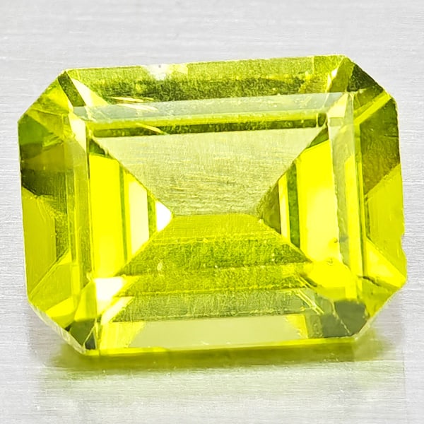 Natural Green Peridot Gemstones 1.63 Ct. Octagon Shape 8.1 x 6.1 Mm.: Product ID: 805317164 Product Name: Natural Peridot Weight: 1.63 CT. Size: 8.1 x 6.1 x 4 MM. Shape: Octagon Color: Green Clarity:SI1 Luster: Good Gems Origin: Pakistan Treatment: Unheated Crystal Stru