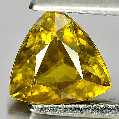 Natural Multi Color Sphene Gemstones Red Spark 2.11 Ct. Trilliant Shape 8.6 x 8.6 Mm.: Product ID: 806504323 Product Name: Natural Sphene Weight: 2.11 CT. Size: 8.6 x 8.6 x 4.3 MM. Shape: Trilliant Color: Multi Color With Red Spark Clarity:VSI Luster: Adamantine Gems Origin: Madagascar 