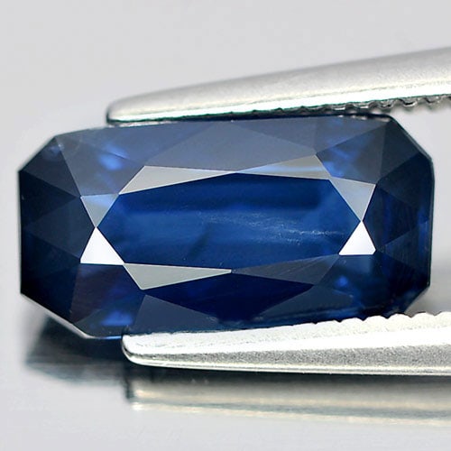 Natural Blue Sapphire Gemstones 2.49 Ct. Octagon Shape 10.6 x 5.6 Mm.: Product ID: 806007102 Product Name: Natural Blue Sapphire Weight: 2.49 CT. Size: 10.6 x 5.6 x 3.9 MM. Shape: Octagon Color: Blue Clarity:VSI Luster: Good Gems Origin: Madagascar Treatment: Heated Crys