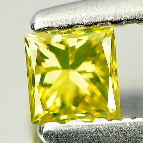 Natural Yellow Loose Diamond 0.15 Ct. Square Princess Cut 2.9 x 2.8 Mm.: Product ID: 802103675 Product Name: Natural Enhanced Diamond Weight: 0.15 CT. Size: 2.9 x 2.8 x 2 MM. Shape: Square Princess Cut Color: Yellow Clarity:SI1 Luster: Good Gems Origin: Belgium Treatment: 
