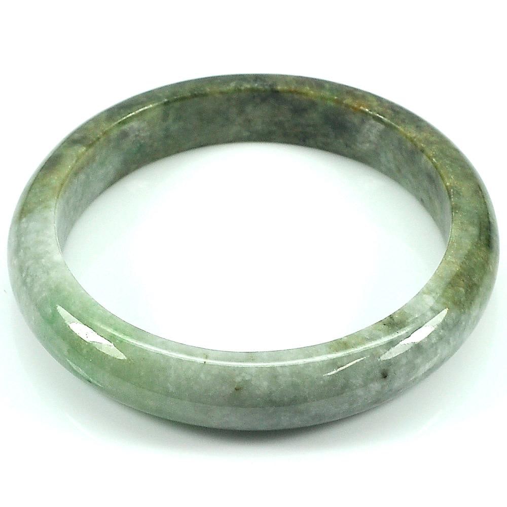 Natural Green Jade Gemstones Bangle 247.47 Ct. Diameter 52 Mm.: Product ID: 819804923 Product Name: Natural Jade Weight: 247.47 CT. Size: 72 / 52 / 12 MM. Shape: Round Cabochon Color: Green Clarity:Opaque Luster: Good Gems Origin: Thailand Treatment: Unheated Crys