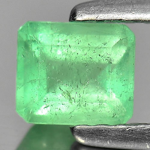 Natural Green Emerald Gemstones 0.49 Ct. Octagon Shape 5.1 x 4.4 Mm.: Product ID: 802401121 Product Name: Natural Emerald Weight: 0.49 CT. Size: 5.1 x 4.4 x 3.1 MM. Shape: Octagon Color: Green Clarity:SI Luster: Good Gems Origin: Columbia Treatment: Unheated Crystal Str