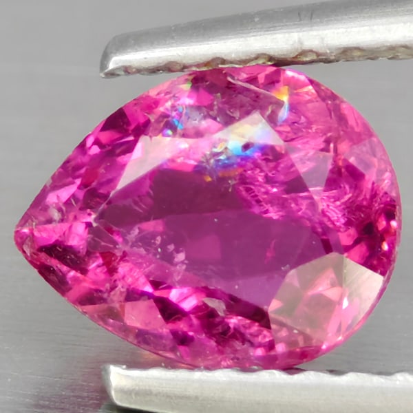 Natural Pink Tourmaline Gemstones 1.00 Ct. Pear Shape 7.5 x 6 Mm.: Product ID: 807251297 Product Name: Natural Tourmaline Weight: 1.00 CT. Size: 7.5 x 6 x 3.8 MM. Shape: Pear Shape Color: Pink Clarity:SI1 Luster: Good Gems Origin: Nigeria Treatment: Unheated Crystal 