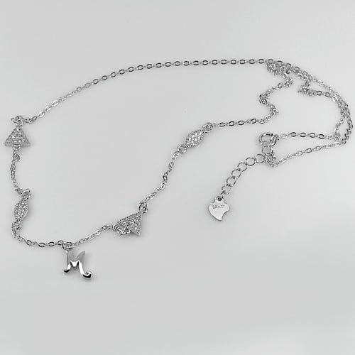 925 Sterling Silver Necelace Jewelry White Gold Plated 3.10 Grams Length 18 Inch: Product ID: 280540122 Product Type: 925 Sterling Silver Fine Jewelry Jewelry Weight: 3.10 Grams. Gemstones Color: Silver Metal: Solid Silver 92.5%. Gemstone Detail: About. White CZ Round Size 1 x 1 Mm