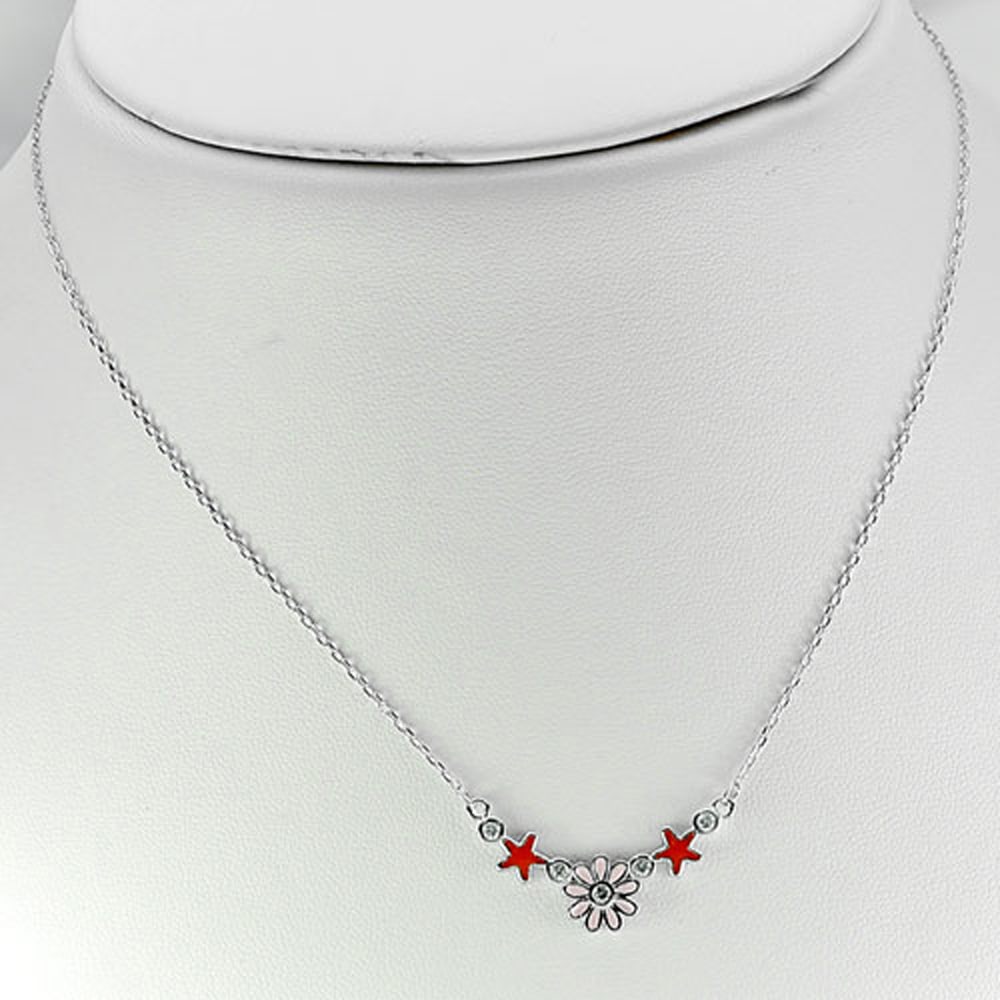925 Sterling Silver Necklace Jewelry White Gold Plated Length 14 Inch: Product ID: 280540024 Product Type: 925 Sterling Silver Fine Jewelry Jewelry Weight: 2.70 Grams. Gemstones Color: Silver Metal: Solid Silver 92.5%. Gemstone Detail: About 2.70 Grams. And White CZ Roun
