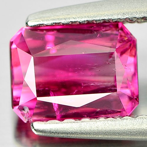 Natural Purplish Pink Tourmaline Gemstones 1.10 Ct. Octagon Shape 6.7 x 5 Mm.: Product ID: 807242621 Product Name: Natural Tourmaline Weight: 1.10 CT. Size: 6.7 x 5 x 3.6 MM. Shape: Octagon Color: Purplish Pink Clarity:SI Luster: Good Gems Origin: Nigeria Treatment: Unheated Cry