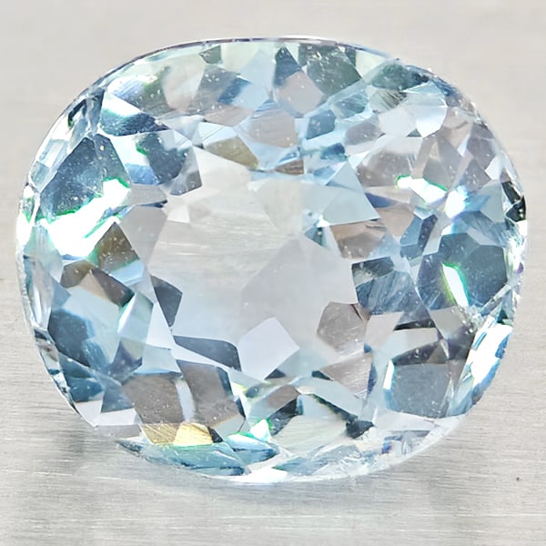 Natural Light Blue Aquamarine Gemstones1.27 Ct. Oval Shape 7 x 6.1 Mm.: Product ID: 800812310 Product Name: Natural Aquamarine Weight: 1.27 CT. Size: 7 x 6.1 x 4.9 MM. Shape: Oval Color: Light Blue Clarity:VSI - SI1 Luster: Good Gems Origin: Brazil Treatment: Unheated Cry