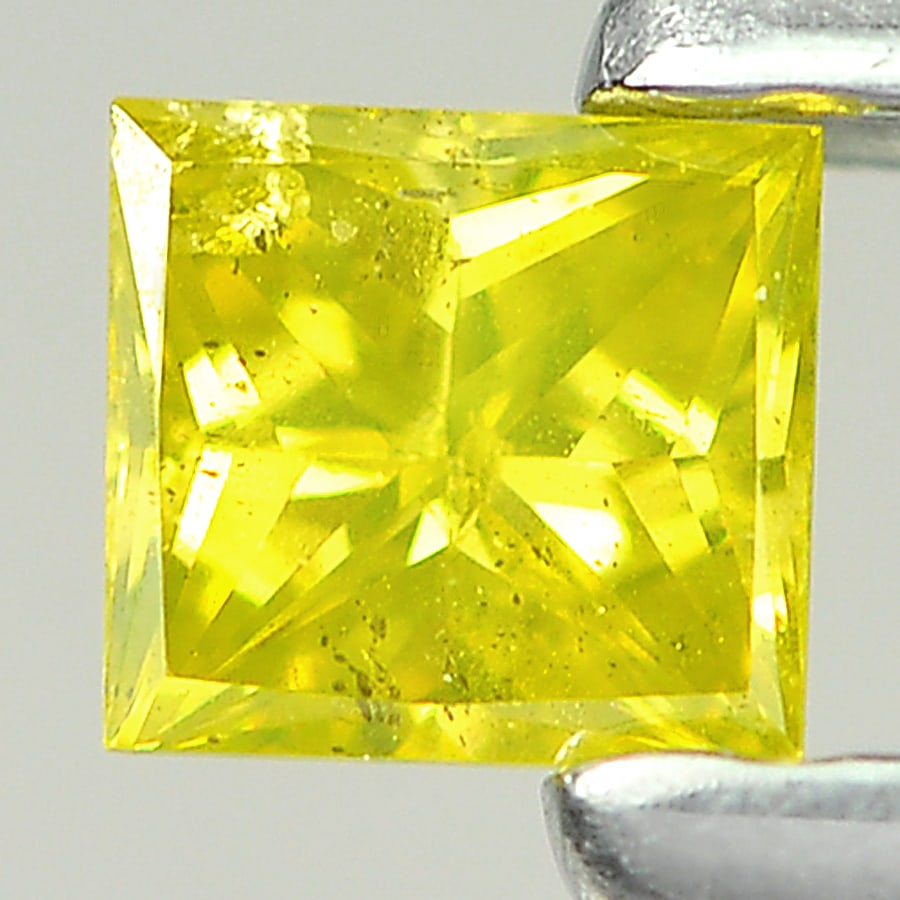 Natural Yellow Loose Diamond 0.11 Ct. Square Princess Cut 2.9 x 2.7 Mm.: Product ID: 802104520 Product Name: Natural Enhanced Diamond Weight: 0.11 CT. Size: 2.9 x 2.7 x 1.8 MM. Shape: Baguette Princess Cut Color: Yellow Clarity:SI1 Luster: Scintillating Gems Origin: Belgiu
