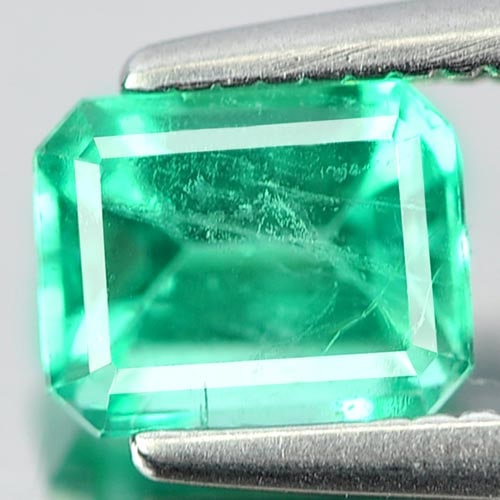 Natural Green Emerald Gemstones 0.68 Ct. Octagon Shape 5.8 x 4.6 Mm.: Product ID: 802401913 Product Name: Natural Emerald Weight: 0.68 CT. Size: 5.8 x 4.6 x 3.6 MM. Shape: Octagon Color: Green Clarity:VSI Luster: Good Gems Origin: Columbia Treatment: Unheated Crystal St
