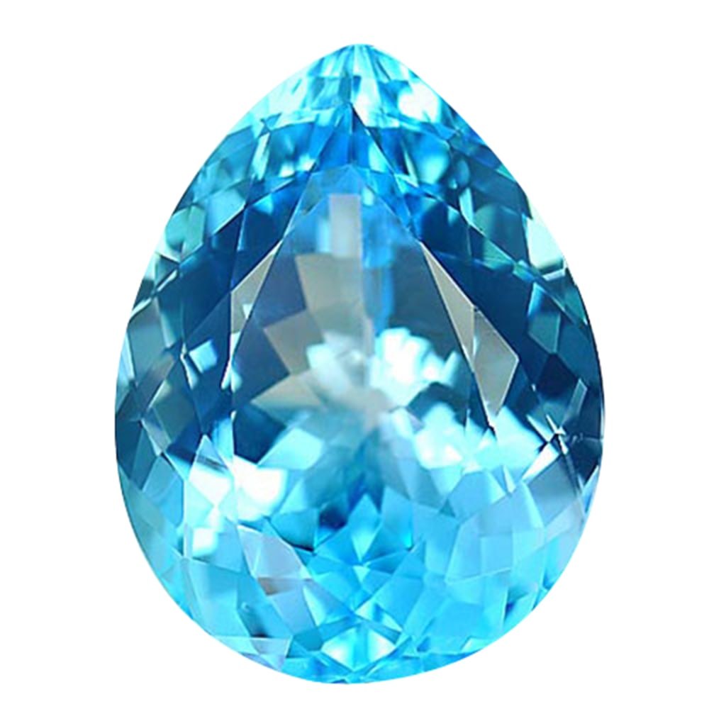 Natural Swiss Blue Topaz Gemstones 19.40 Ct. Clean Pear Shape 19.7 x 15 Mm.: Product ID: 807164363 Product Name: Natural Blue Topaz Weight: 19.40 CT. Size: 19.7 x 15 x 9.6 MM. Shape: Pear Color: Blue Clarity:IF Luster: Very Good Gems Origin: Brazil Treatment: Treated Crystal S