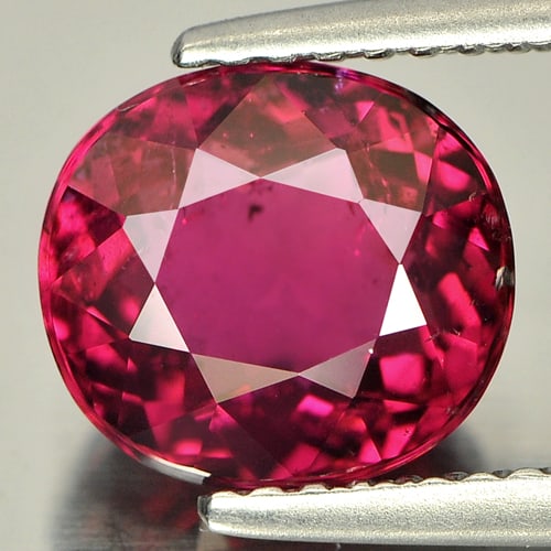 Natural Purplish Pink Tourmaline Gemstones 2.58 Ct. Oval Shape 8.8 x 8 Mm. (1 of 3)