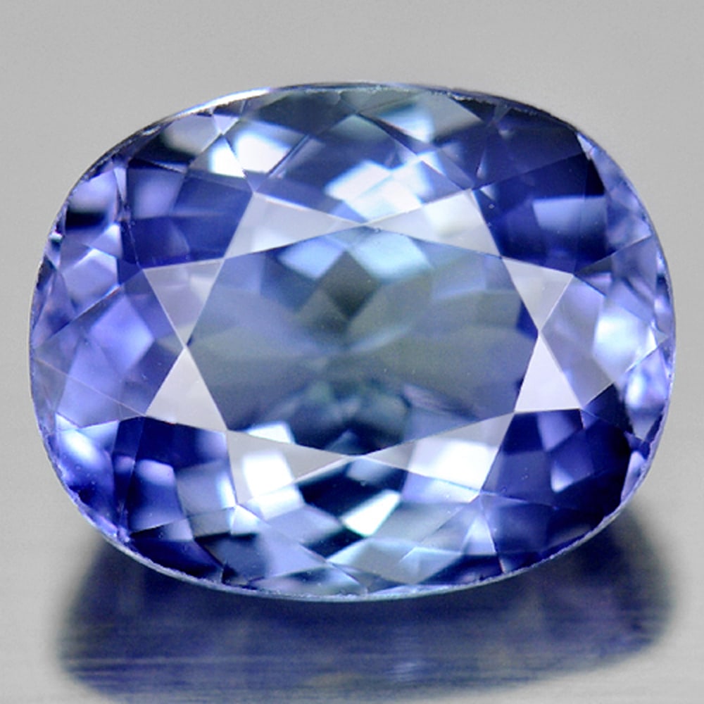 Natural Blue Tanzanite Gemstones 2.06 Ct. Clean Oval Shape 8.5 x 7 Mm. (1 of 3)