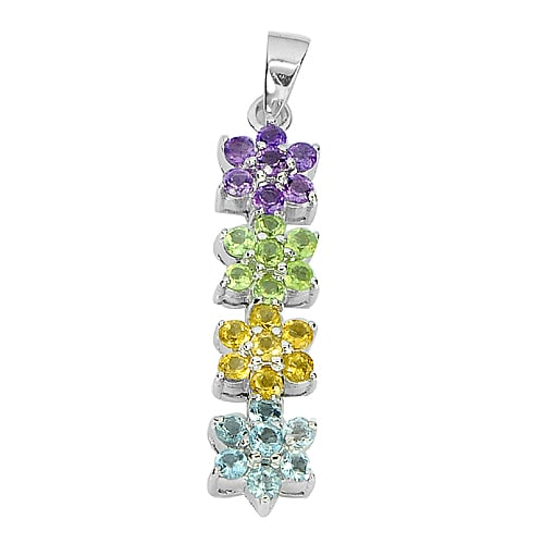 Natural Amethyst Peridot Citrine Topaz Gemstones 925 Sterling Silver Pendant Jewelry 3.97 G.: Product ID: 281130007 Product Type: 925 Sterling Silver Fine Jewelry Jewelry Weight: 3.97 Grams. Gemstones Color: Multi-Color Metal: Solid Silver 92.5%. Gemstone Detail: Round Purple Natural Aemthyst 